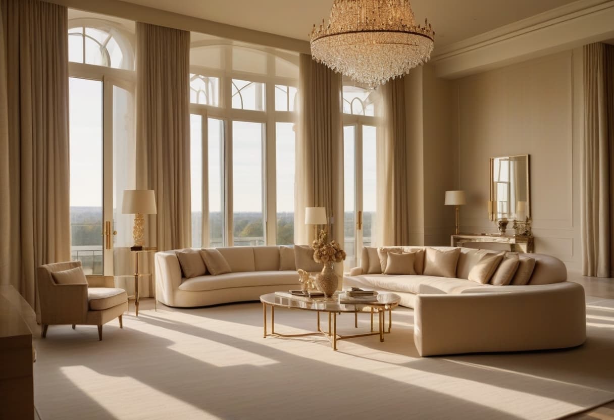 Aurora chandelier installed in a private interior.