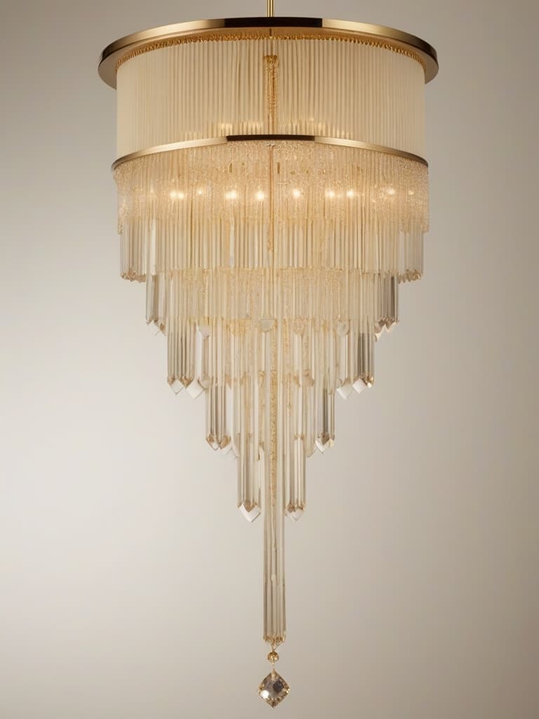 Aurora chandelier on a studio backdrop.