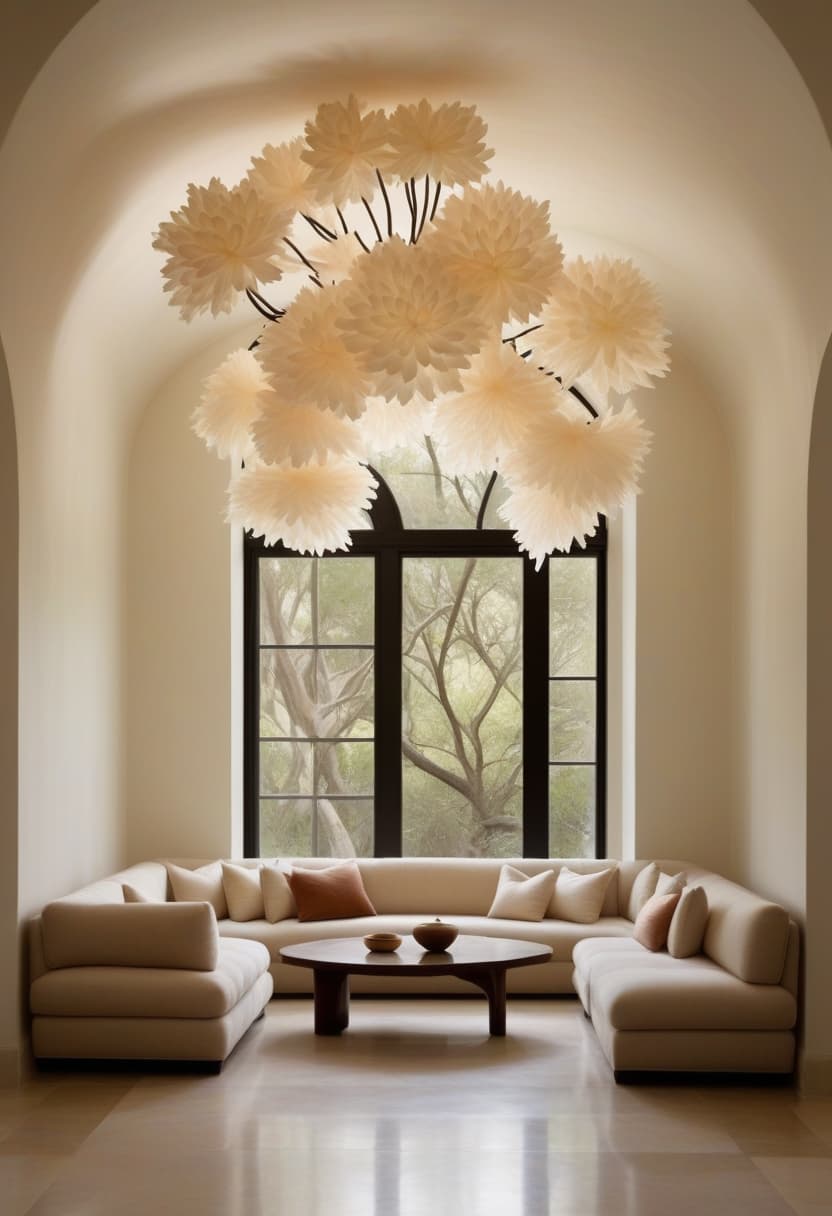 Solis chandelier — A reef, captured in glass.