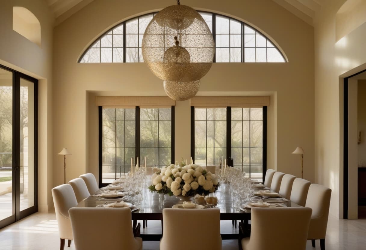 Celeste chandelier installed in a private interior.