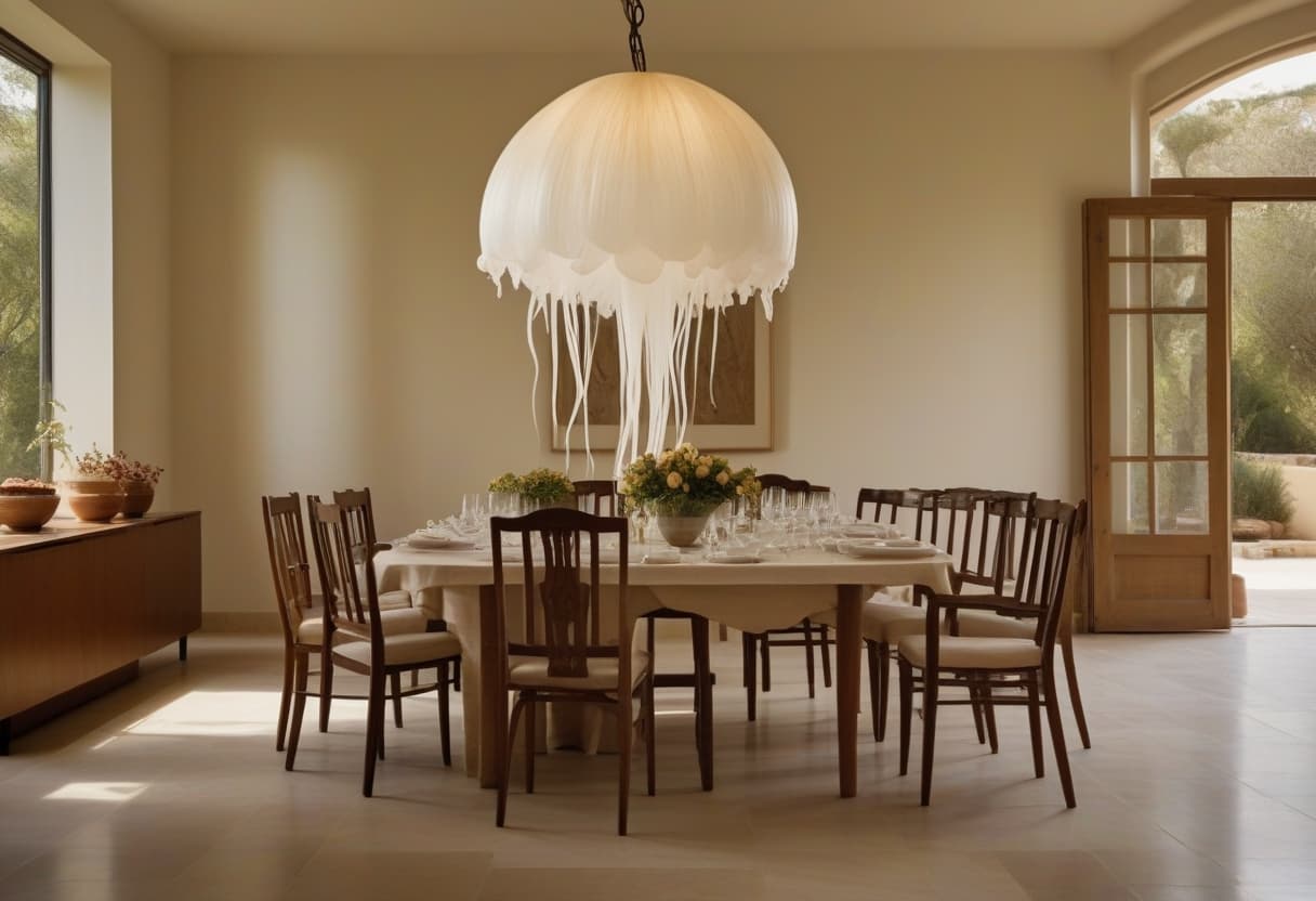 Mira chandelier installed in a private interior.